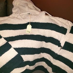 Striped sweater with hood